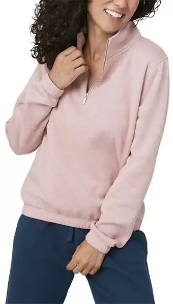 BIG W Brilliant Basics Quarter Zip Sweat^* - Pink offer