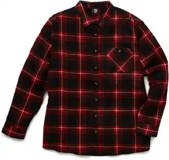 Big Joe Mens Flannel Shirt - Red & Black