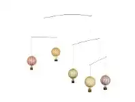 Flying The Skies Balloon Mobile Decor, Pastel Colours