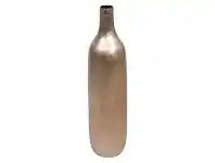 LivingStyles Sora Ceramic Long Neck Bottle Vase, Large, Champagne offer