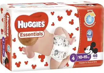 BIG W Huggies Essentials Nappies - 46 Pack offer