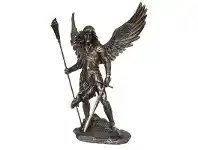LivingStyles Veronese Cold Cast Bronze Coated Angel Figurine, Sariel offer