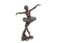 LivingStyles Veronese Cold Cast Bronze Coated Ballerina Figurine, Looking Up offer
