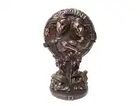 LivingStyles Veronese Cold Cast Bronze Coated Zodiac Sign Figurine, Gemini offer