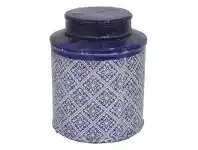 LivingStyles Mosaic Glazed Terracotta Canister with Lid, Large offer