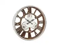 LivingStyles Fiona Metal & Wood Round Wall Clock, 35cm offer