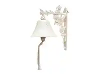 LivingStyles Rose Garden Cast Iron Wall Mount Door Bell, Antique White offer