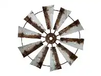 Farmers Market Rustic Metal Windmill Wall Art, 80cm