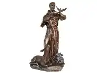 LivingStyles Veronese Cold Cast Bronze Coated Figurine, St Francis of Assisi offer