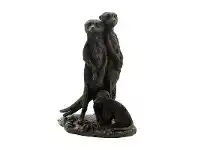 LivingStyles Veronese Cold Cast Bronze Coated Wild Life Figurine, Meerkat offer