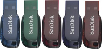 Officeworks SanDisk 5 Pack 16GB Cruzer Blade USB Flash Drives offer