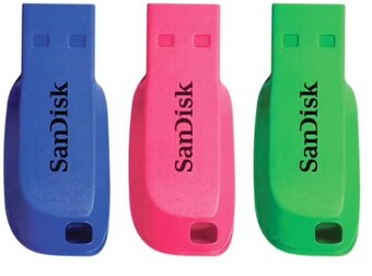 Officeworks SanDisk 3 Pack 32GB Cruzer Blade USB Flash Drives offer