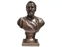 LivingStyles Veronese Cold Cast Bronze Coated Bust Sculpture, Michelangelo offer