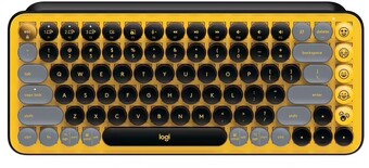 Officeworks Logitech Pop Keys Wireless Keyboard - Blast Yellow offer