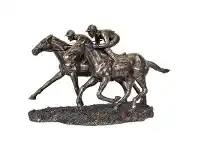 LivingStyles Veronese Cold Cast Bronze Coated Figurine, Racing Jockeys offer