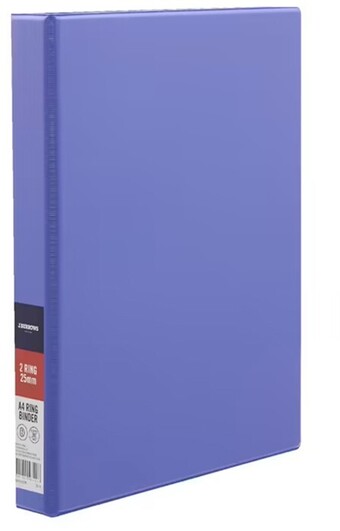 Officeworks J.Burrows A4 2 D-Ring 25mm Binder - Purple offer
