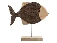 LivingStyles Indore Mango Wood Round Fish Statue offer