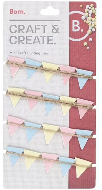 Officeworks Born Mini Kraft Bunting 2m offer