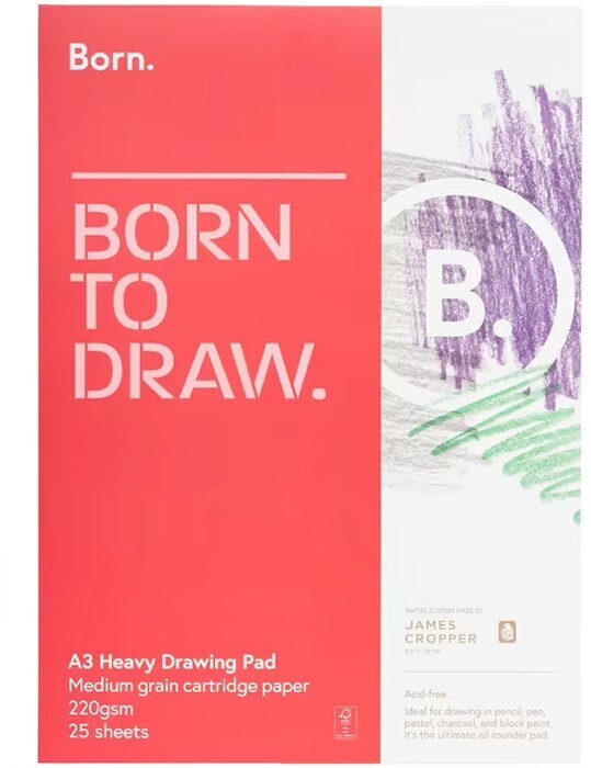 Born A3 25 Sheet Drawing Pad offer at Officeworks