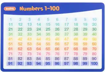 Officeworks Kadink Placemat Numbers 1-100 offer