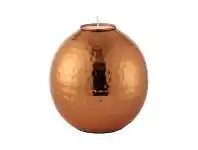 LivingStyles Kendrick Hammered Metal Ball Tealight Holder, Medium, Copper offer