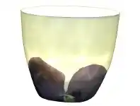 LivingStyles Rimona Glazed Porcelain Tealight Holder, Violet offer