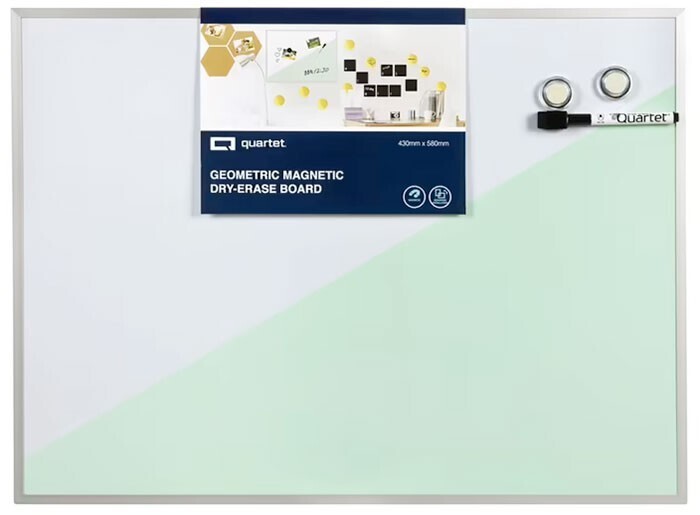 Quartet Geo Whiteboards 580 x 430mm Teal offer at Officeworks