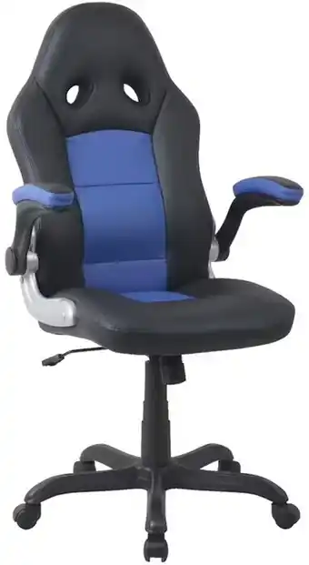 Officeworks Typhoon Bathurst Racer Chair PU Black/Blue offer