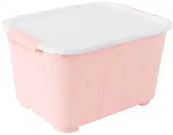 Officeworks Otto Stackable Storage Tubs 52L - Light Pink offer