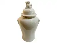 LivingStyles Lion Ceramic Temple Jar, Small offer