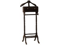 LivingStyles Monse Mahogany Timber 2 Drawer Valet, Chocolate offer