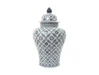 LivingStyles Ling Oriental Blue & White Ceramic Ginger Jar offer