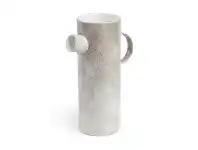 LivingStyles Solaris Ceramic Pitcher Vase, Large, Stone offer