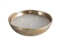 LivingStyles Dominic Metal Candle, Large, Antique Gold offer