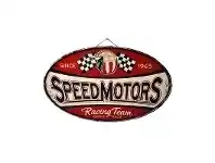 Retro Tin Wall Plaque, Speed Motors