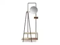 LivingStyles Wist Metal Coat Rack with Mirror offer