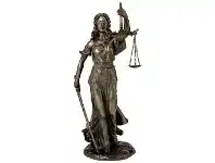 LivingStyles Veronese Cold Cast Bronze Coated Figurine, La Justicia, Medium offer