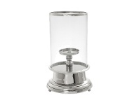 LivingStyles Madden Glass & Brass Hurricane Candle Holder, Large offer