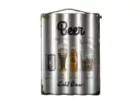 Retro Tin Corrugated Wall Plaque, Cold Beer