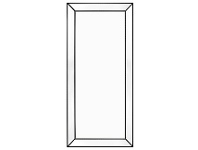 LivingStyles Zeta Floor Mirror, 200cm, Black offer