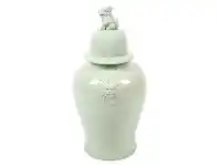 LivingStyles Jade Ceramic Temple Jar, Large offer