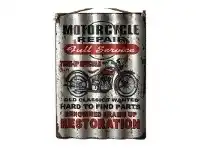 LivingStyles Retro Tin Corrugated Wall Plaque, Motorcycle Repair offer