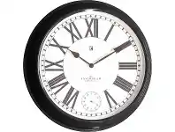 LivingStyles Cairo Metal Round Wall Clock, 52cm, Black offer