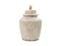 LivingStyles Esens Ceramic Ginger Jar, Latte offer
