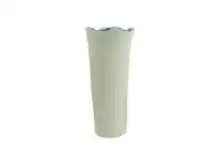 LivingStyles Sage Ceramic Vase, Large, Cream / Turquoise offer