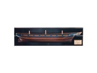 LivingStyles Handcrafted Wooden Clipper Lightning 1854 Half Hull Model on Plaque offer