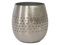LivingStyles Bromley Aluminium Votive, Large, Dark Silver offer