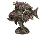 LivingStyles Veronese Cold Cast Bronze Coated Submarine Fish Sculpture with LED Headlight offer