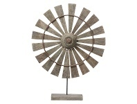 LivingStyles Rural Mango Wood Windmill Decor, Large offer