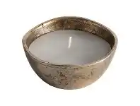 LivingStyles Luke Metal Candle, Small, Antique Gold offer